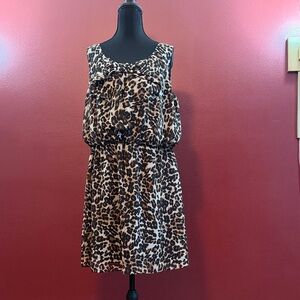 AB Studio Animal Print Mini Dress